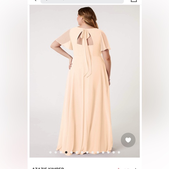 Azazie Kimber dress in Pearl Pink. Sz 16. - Picture 2 of 4